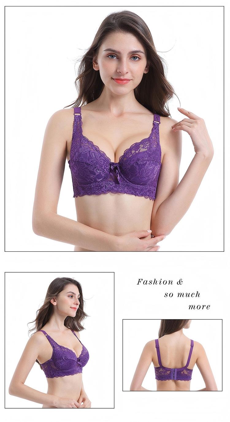 เสื้อชั้นในมีโครงลดทรงลูกไม้ลายดอก ForHerSecret ภาพสินค้า 2
