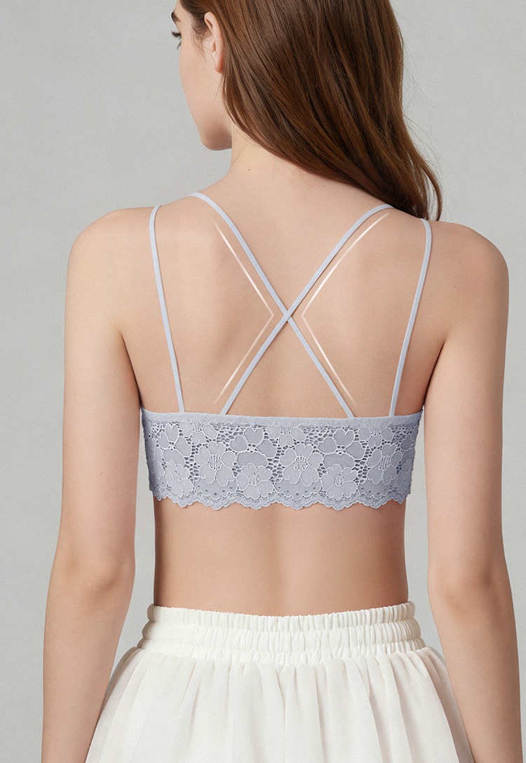 French Lace Wireless V-Back Bra – Side-Support, Breathable & Lightweight - Image 5
