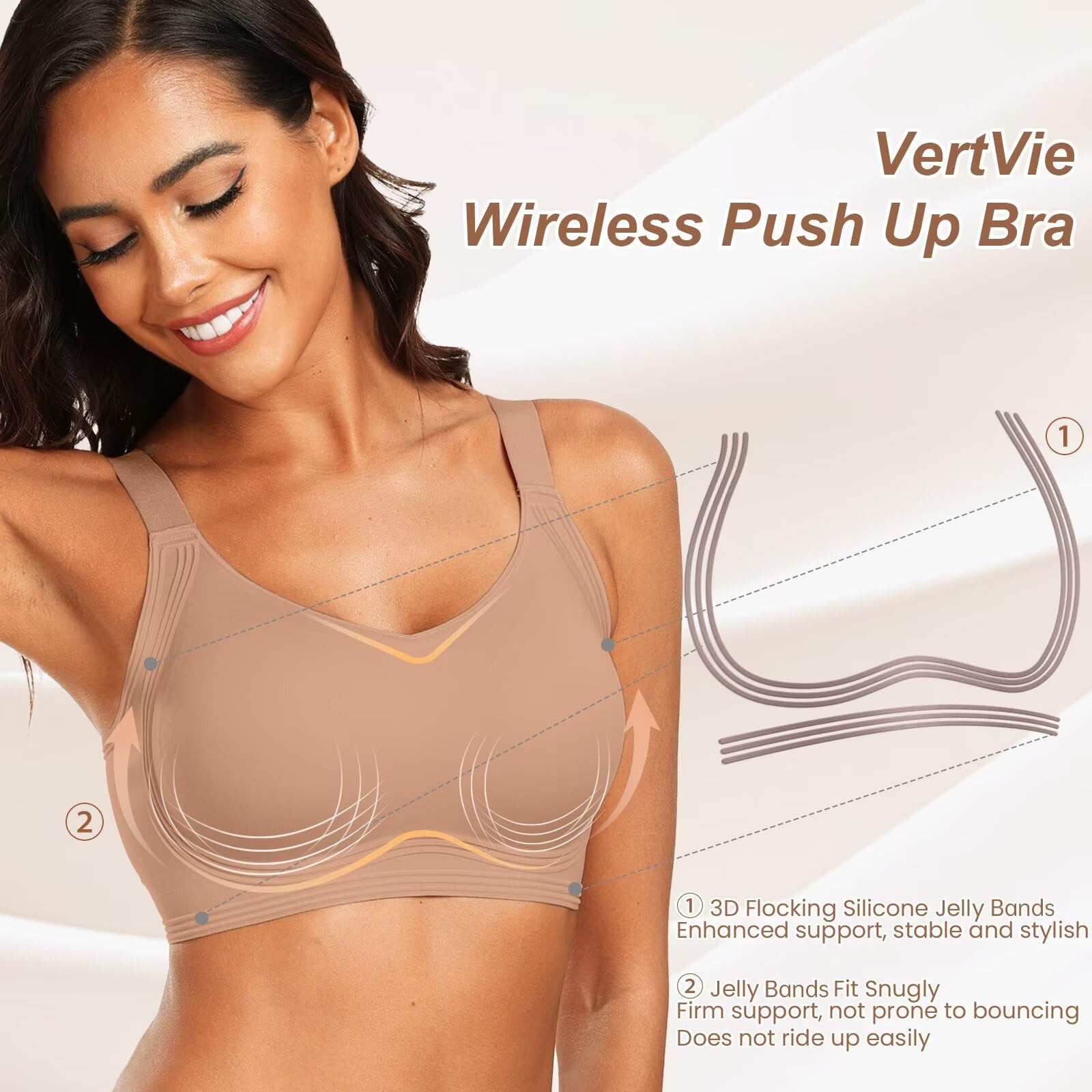 Women's Seamless Push-Up Bra – Wireless, Full Coverage & Breathable - Image 4