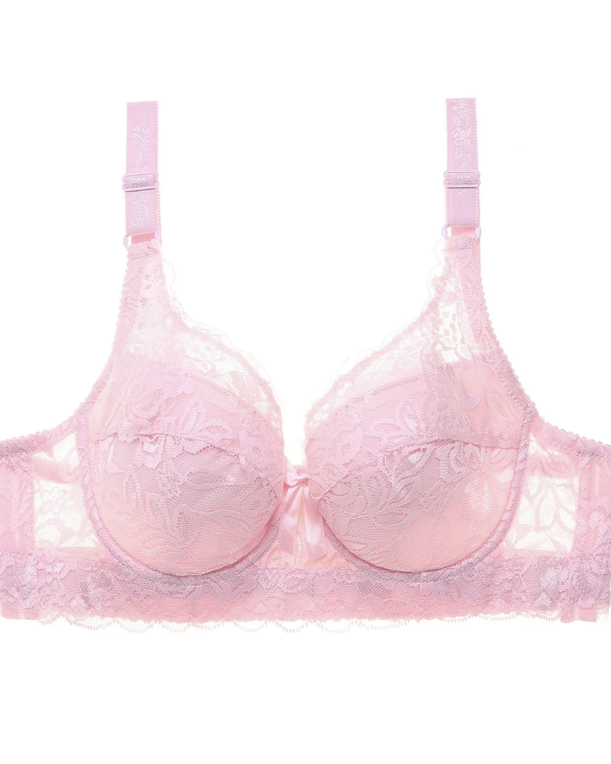 Floral Lace Underwire Minimizer Bra product view 11
