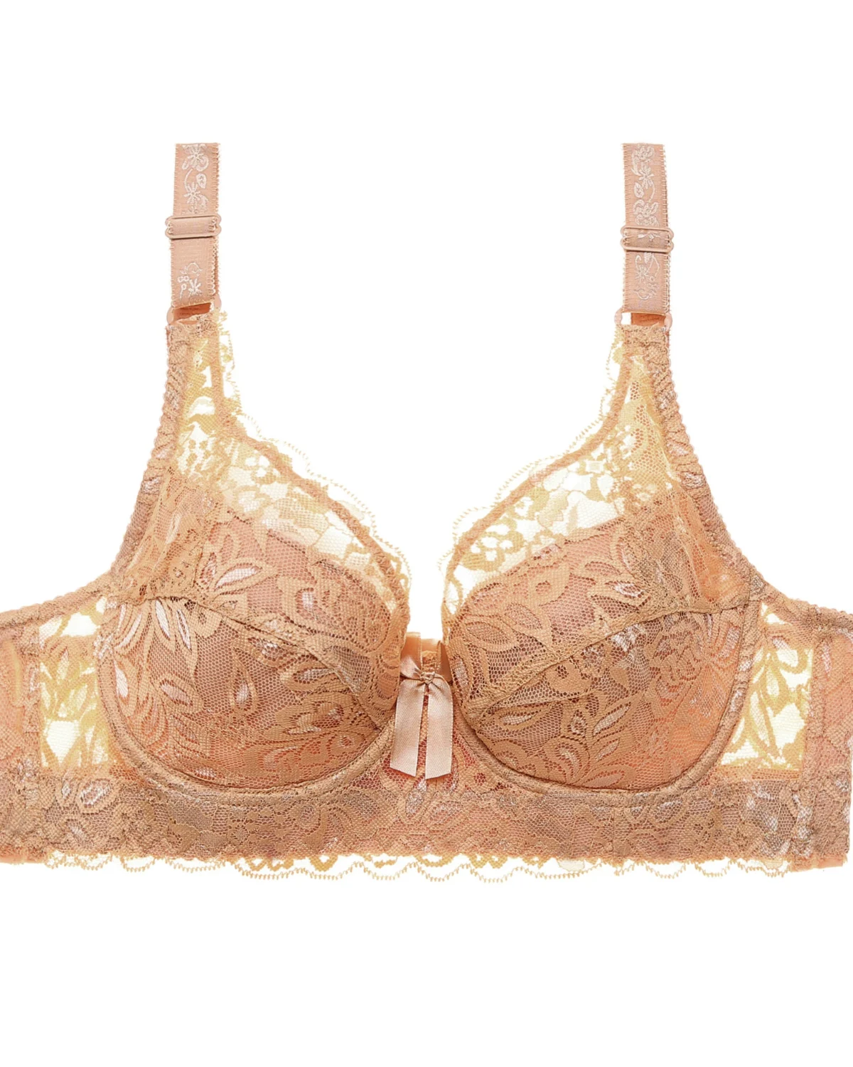 Floral Lace Underwire Minimizer Bra product view 12