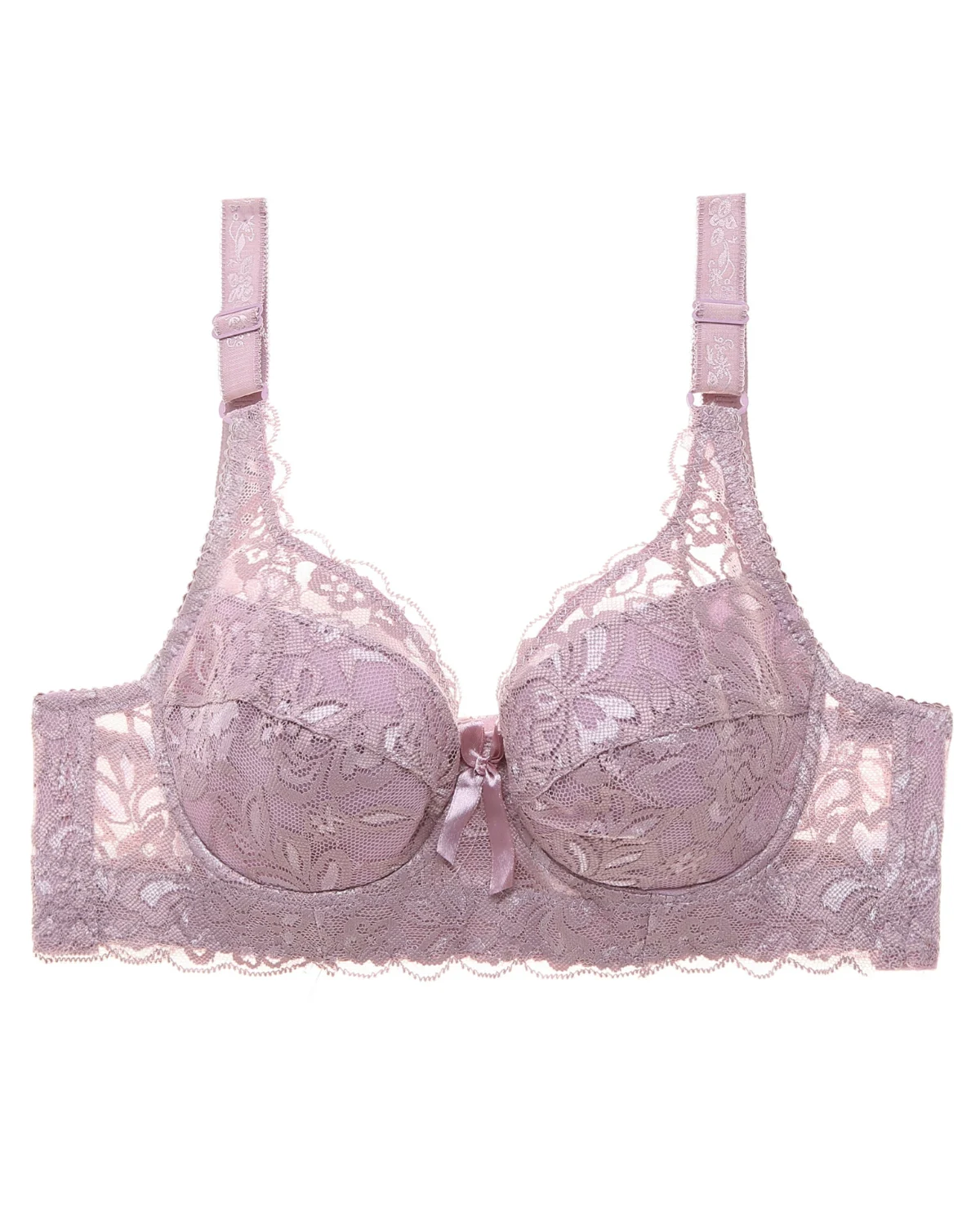 Floral Lace Underwire Minimizer Bra product view 14