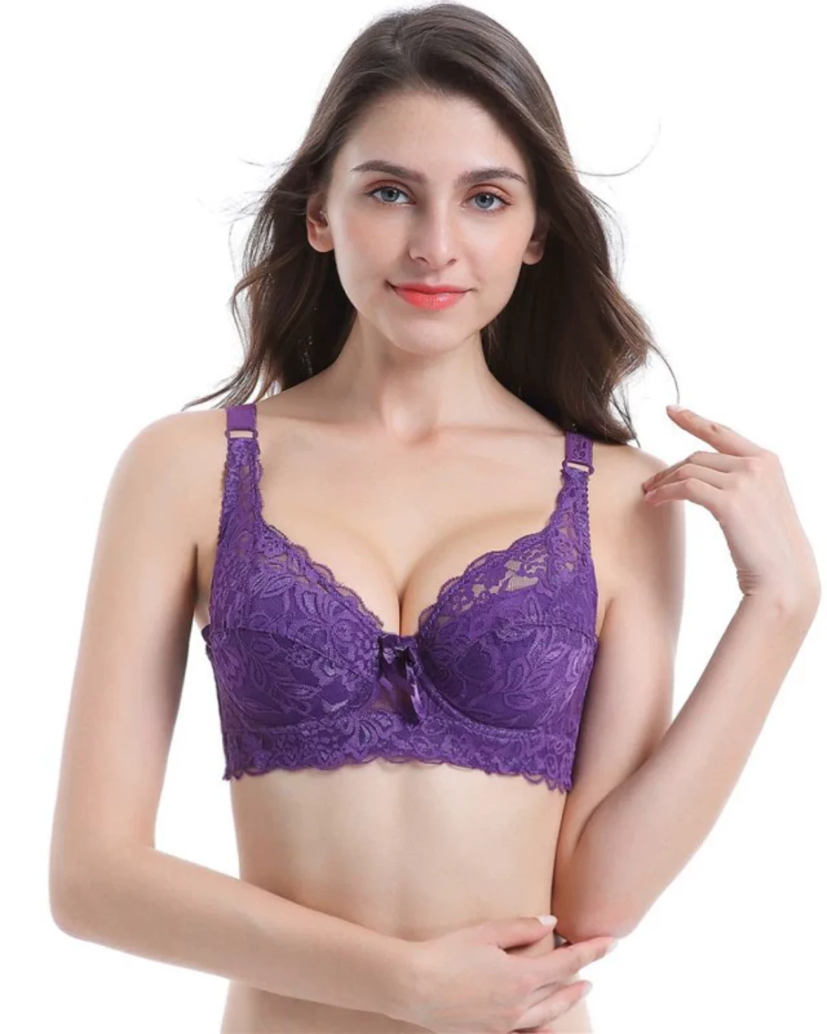 Floral Lace Underwire Minimizer Bra