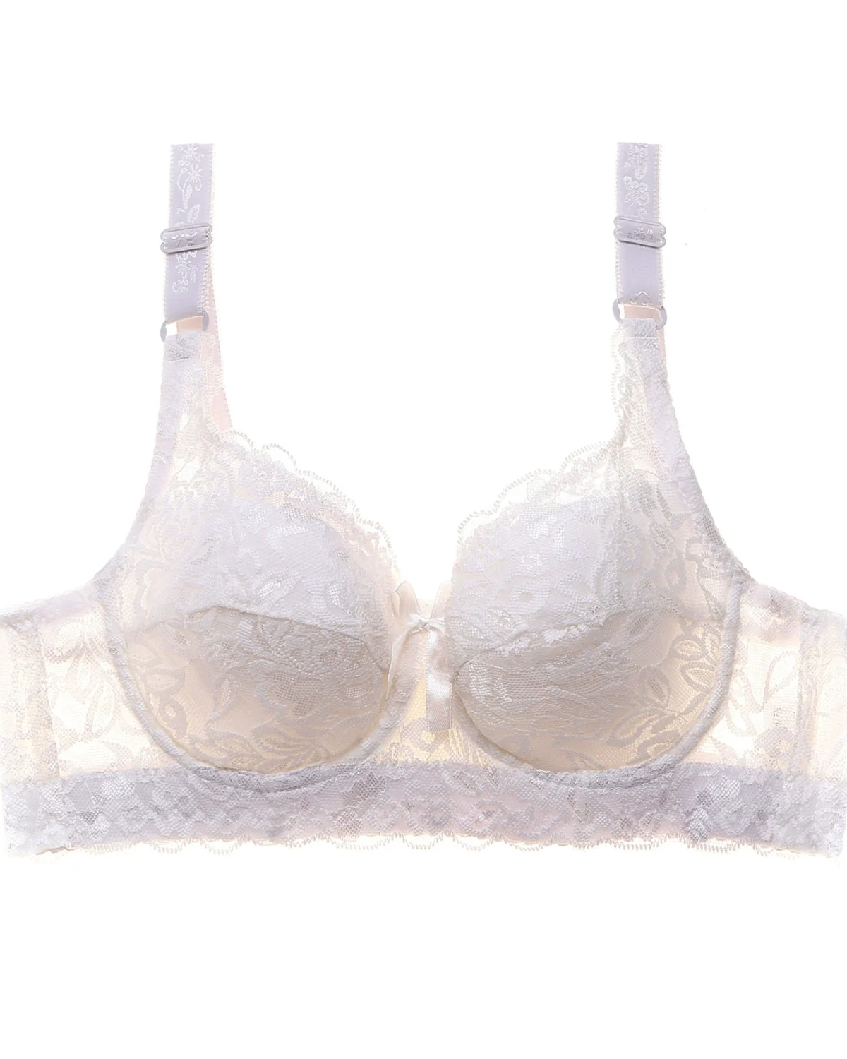Floral Lace Underwire Minimizer Bra product view 6