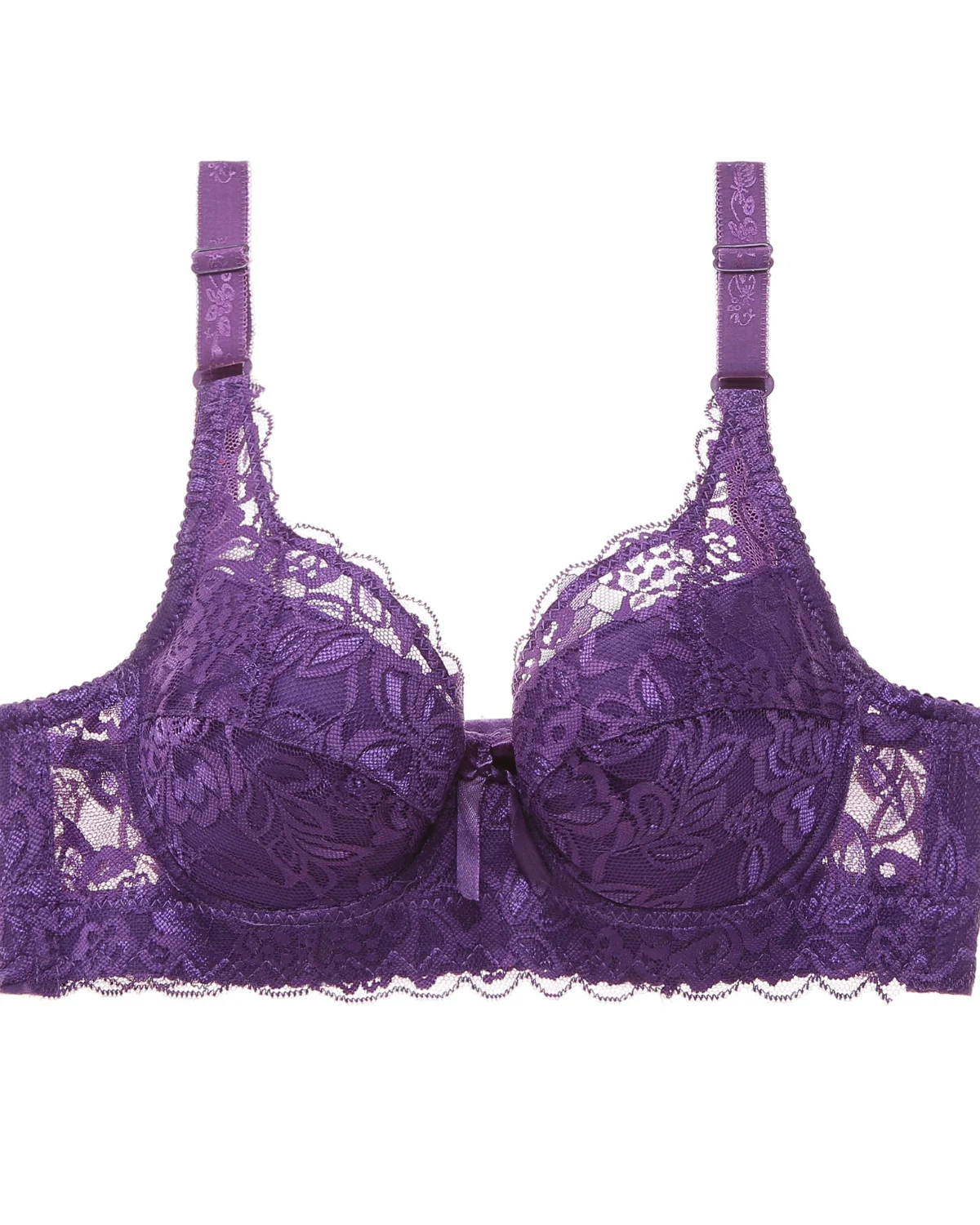 Floral Lace Underwire Minimizer Bra product view 8