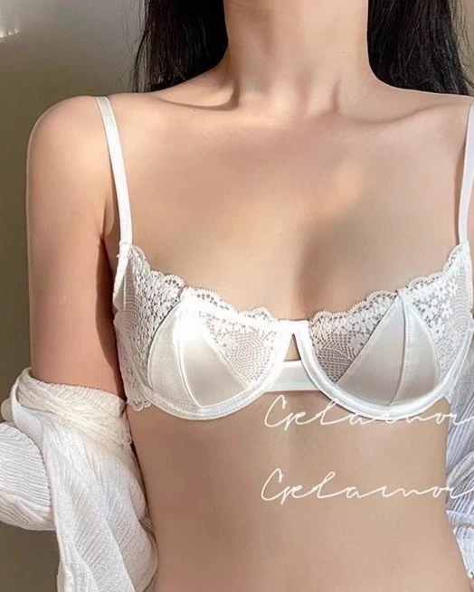 For Her Secret Lace Satin Underwire Bra, Single Bra and Bra & Panty Set Options product view 2
