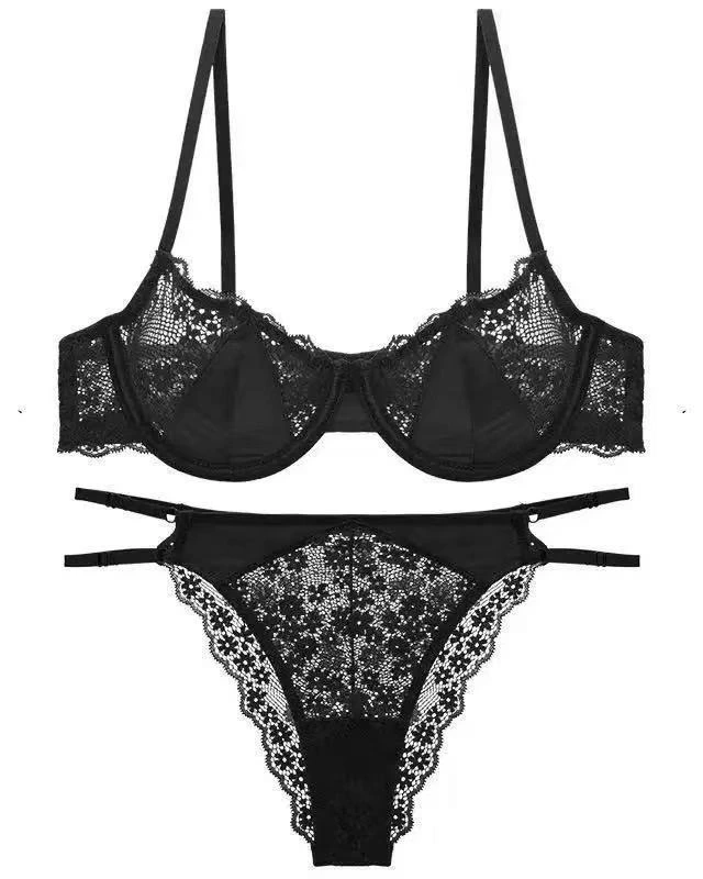 For Her Secret Lace Satin Underwire Bra, Single Bra and Bra & Panty Set Options product view 6