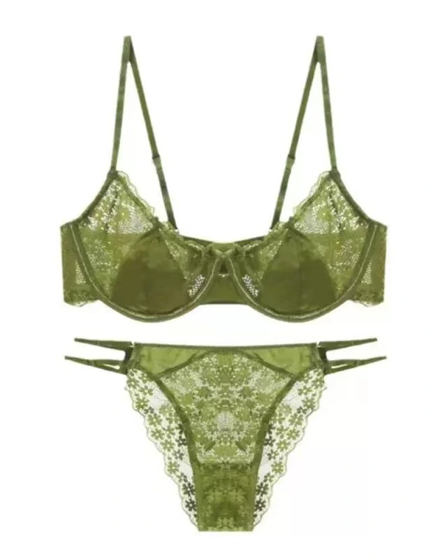 For Her Secret Lace Satin Underwire Bra, Single Bra and Bra & Panty Set Options product view 7