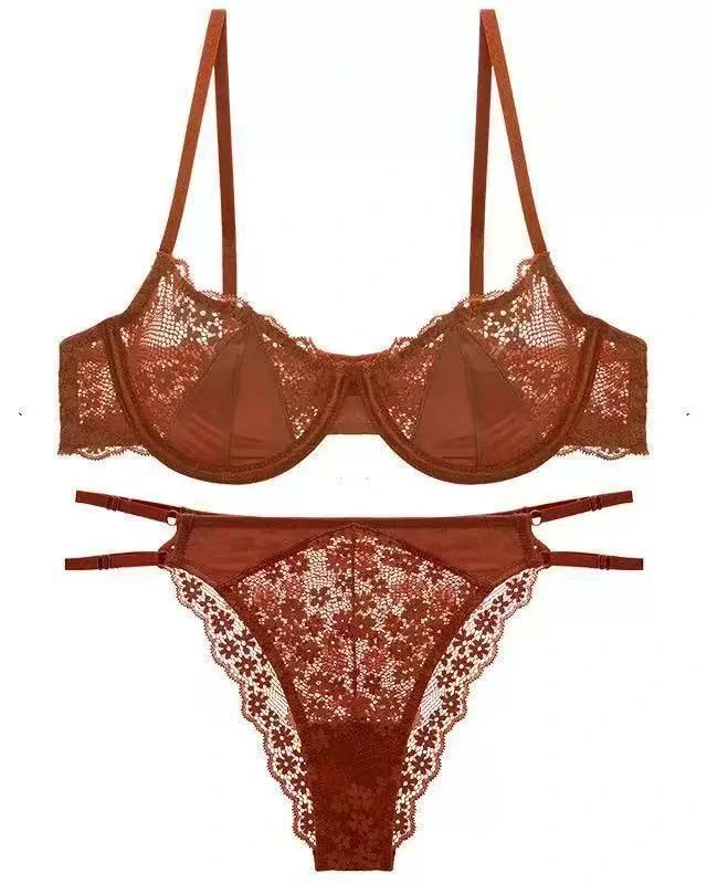 For Her Secret Lace Satin Underwire Bra, Single Bra and Bra & Panty Set Options product view 8
