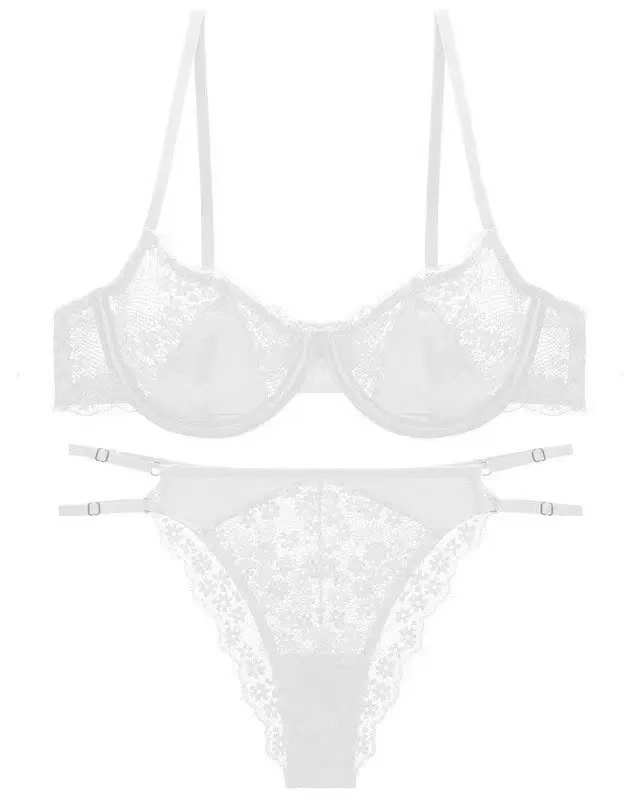 For Her Secret Lace Satin Underwire Bra, Single Bra and Bra & Panty Set Options product view 9