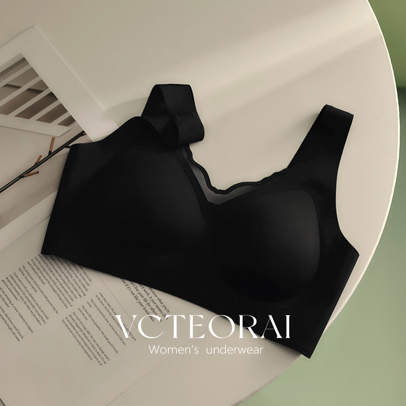 VCTEORAI Seamless Wireless Minimizer Bra with Jelly Soft Support