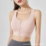 Plus Size Front-Zip High-Support Wireless Sports Bra