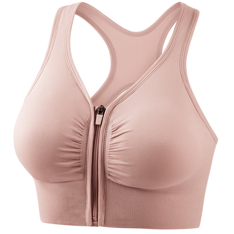 Front Zip Racerback Wireless Sports Bra product view 9