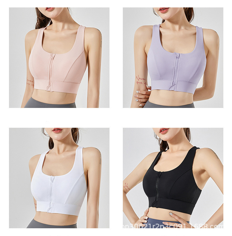 Plus Size Front-Zip High-Support Wireless Sports Bra product view 8