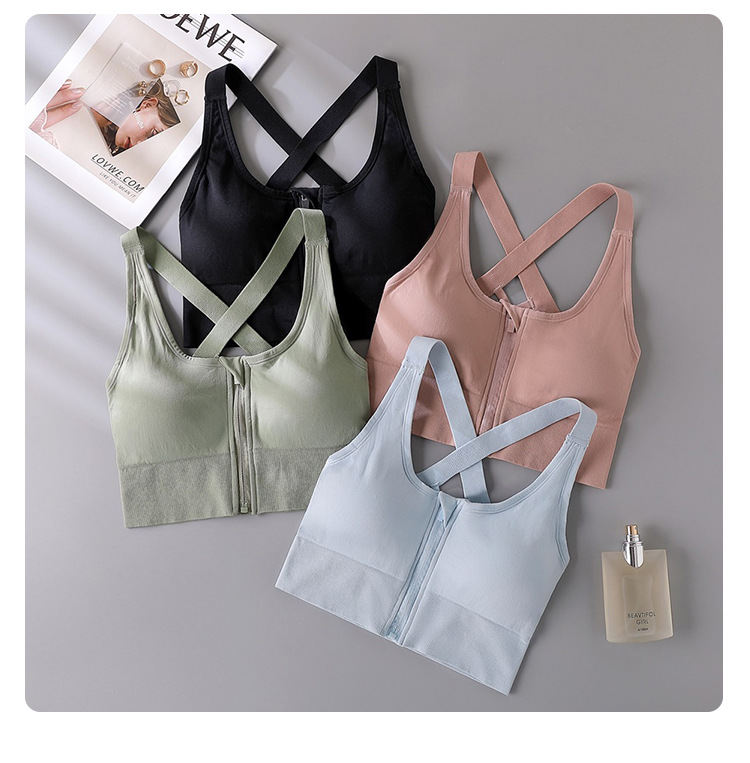 High Support Front Zip Wireless Sports Bra product view 10