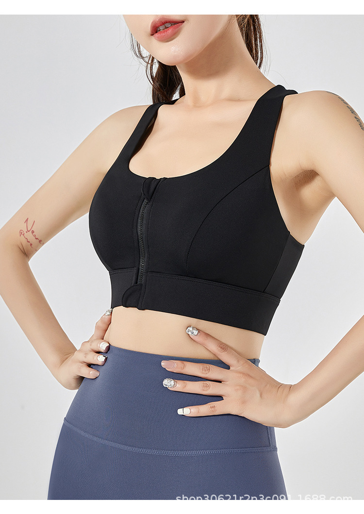 Plus Size Front-Zip High-Support Wireless Sports Bra product view 10