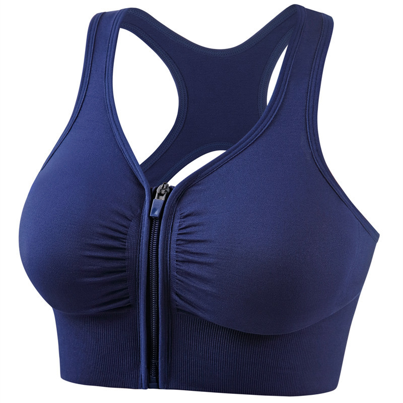 Front Zip Racerback Wireless Sports Bra product view 7