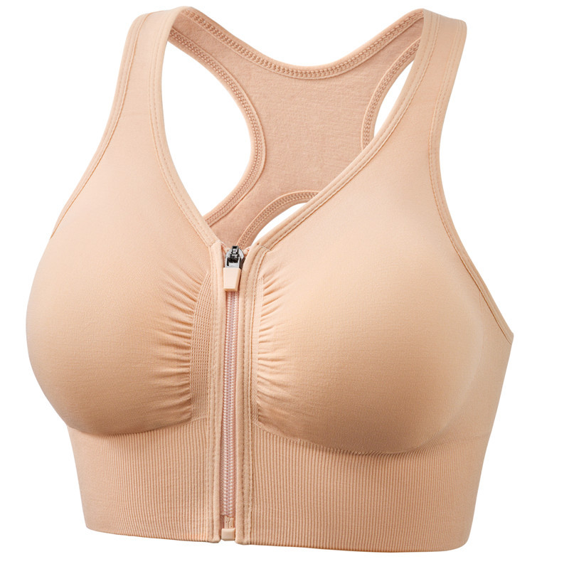 Front Zip Racerback Wireless Sports Bra product view 8